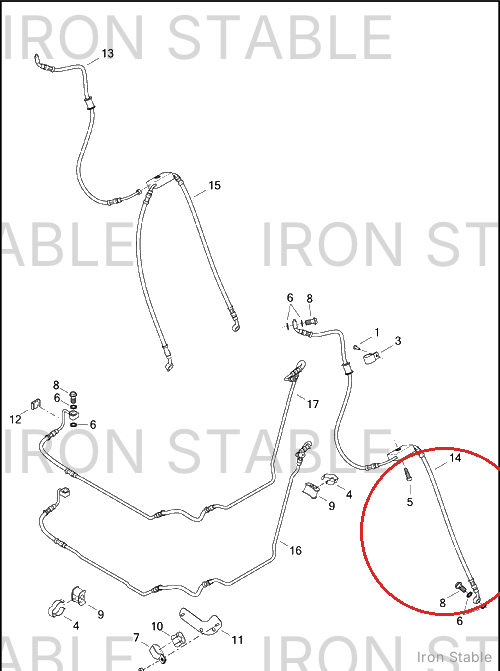 Harley-Davidson Brake Line, X