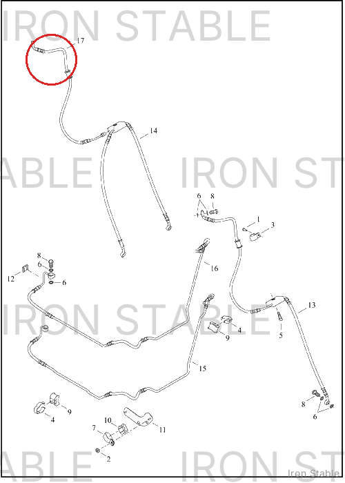 Harley-Davidson Brake Line, Abs, H-Bar