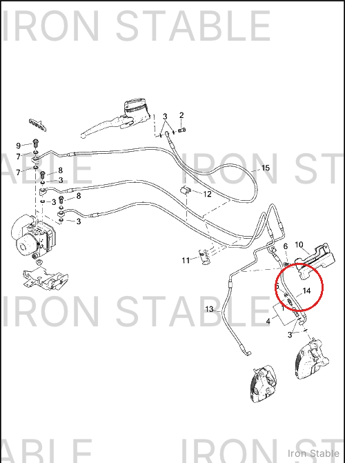 Harley-Davidson Brake Line, Abs, Lh, Fr, Cal