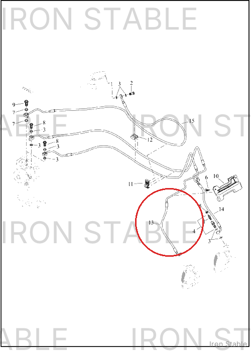 Harley-Davidson Brake Line, Abs, Rh, Fr, Cal