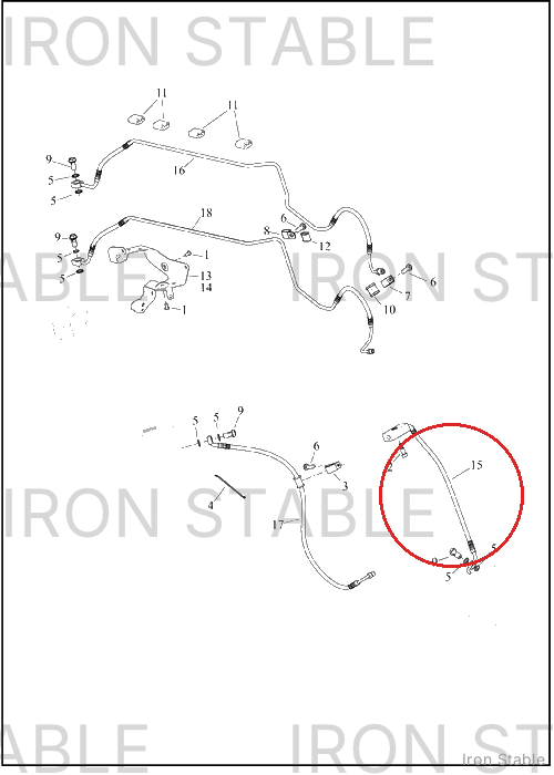 Harley-Davidson Brake Line, Fr, Abs, Caliper W/Ma