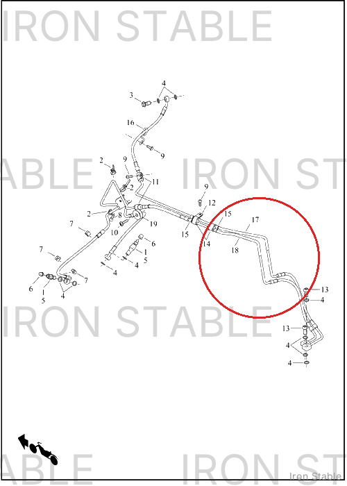 Harley-Davidson Brake Line, Abs, Ehcu-To-Fr Mas