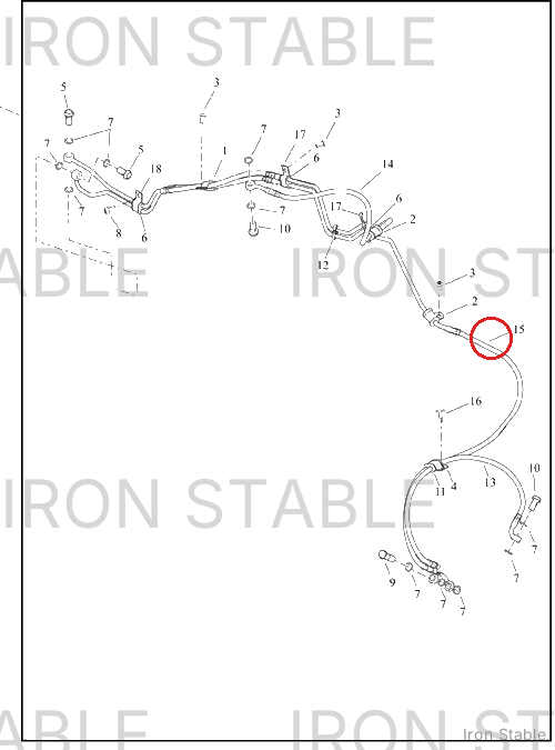Harley-Davidson Brake Line, Ehcu, Fr Lft Caliper