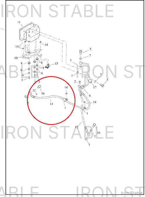 Harley-Davidson Brake Line, Ehcu, Rr Caliper