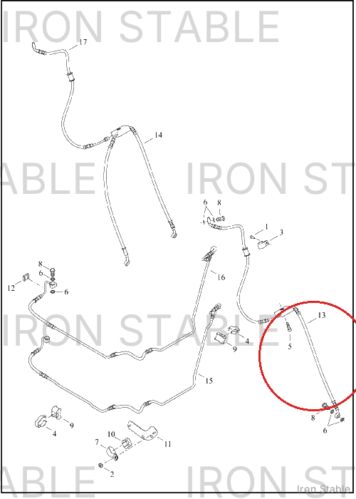 Harley-Davidson Brake Line, Abs, H-Bar