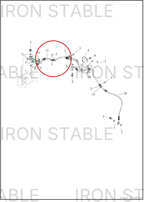Harley-Davidson Brake Line, Abs, Ehcu-To-Fr Mas