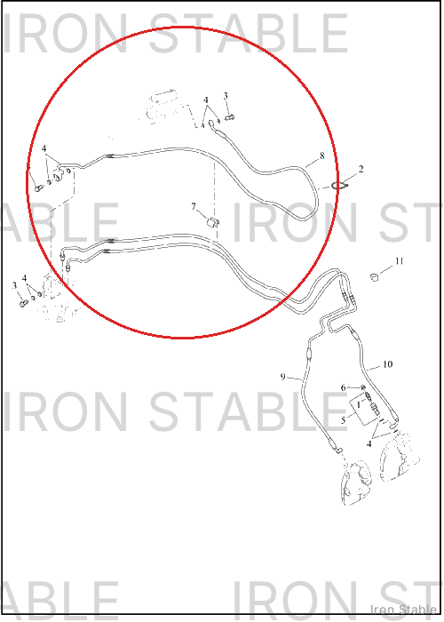 Harley-Davidson Brake Line, Fr Ma Cyl To Ehcu