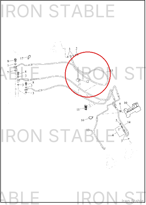 Harley-Davidson Brake Line, Fr Mc-To-Ehcu, Dark