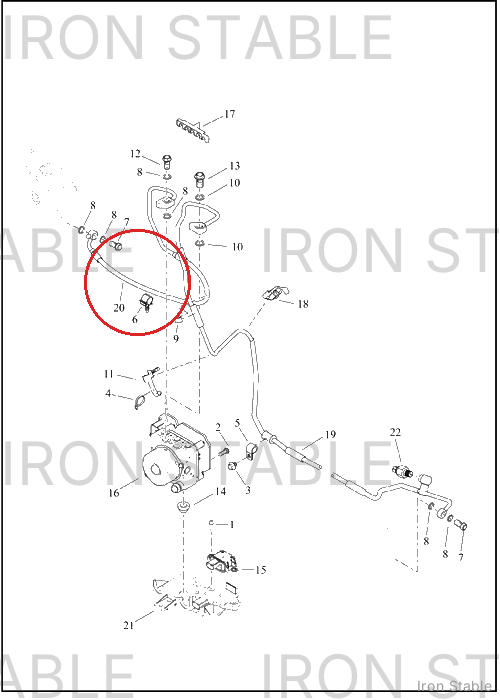 Harley-Davidson Brake Line, Ehcu, Rr Caliper
