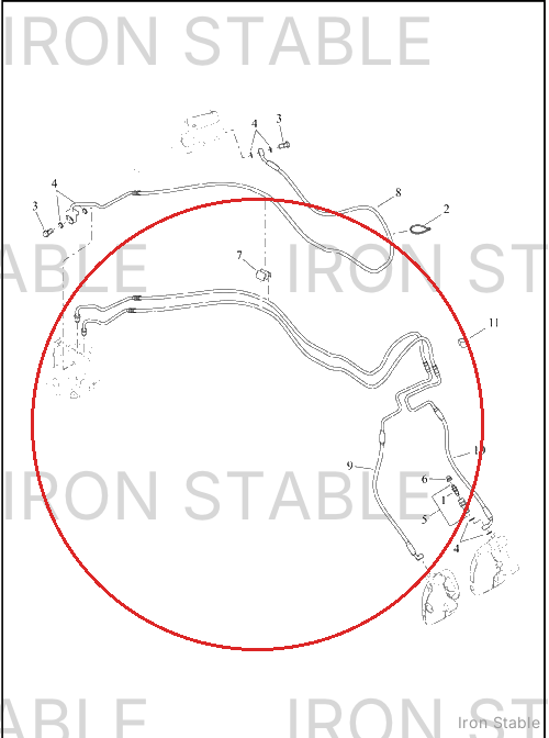 Harley-Davidson Brake Line, Ehcu To Fr Rh Calip