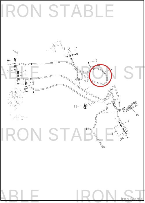 Harley-Davidson Brake Line, Fr M/C-To-Abs, Smk