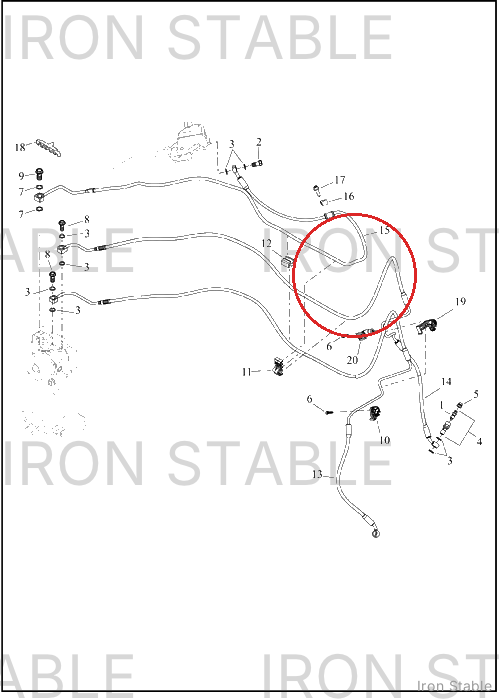 Harley-Davidson Brake Line, Fr M/C-To-Abs, Smk