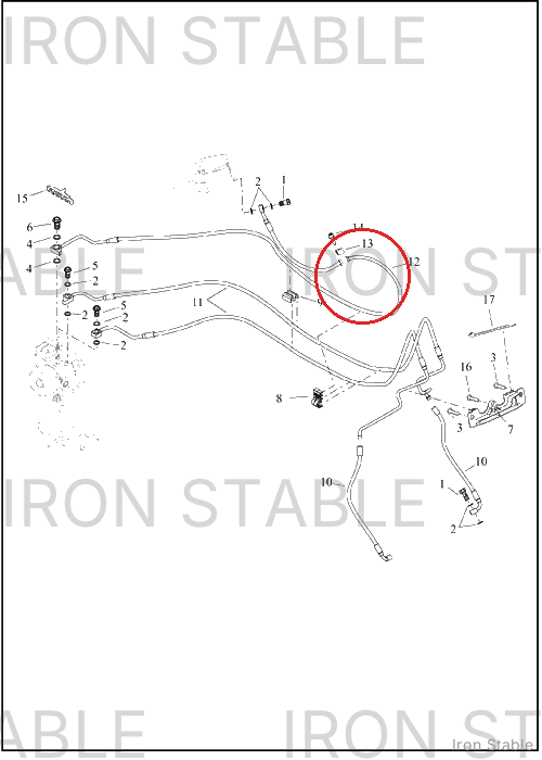 Harley-Davidson Brake Line, Fr M/C-To-Abs