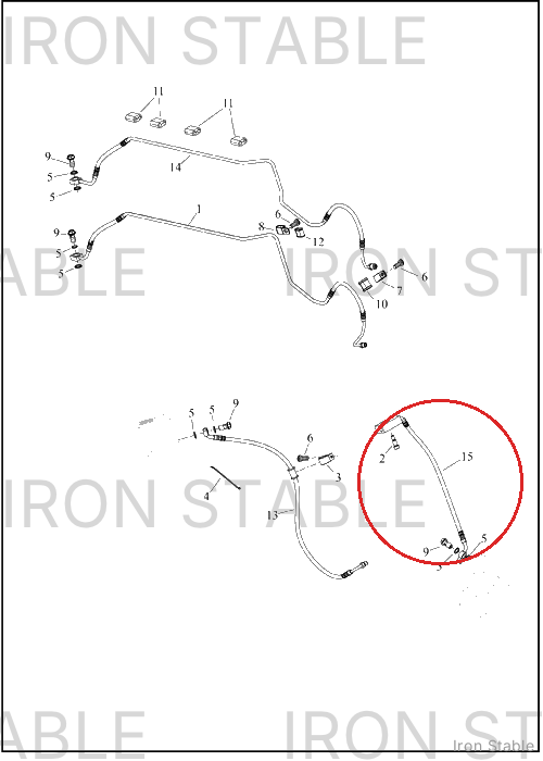 Harley-Davidson Brake Line, Front, Abs, Caliper W/M