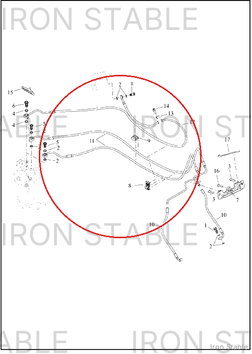 Harley-Davidson Kit, Brake Fluid/Ln, Front Lower, Blk