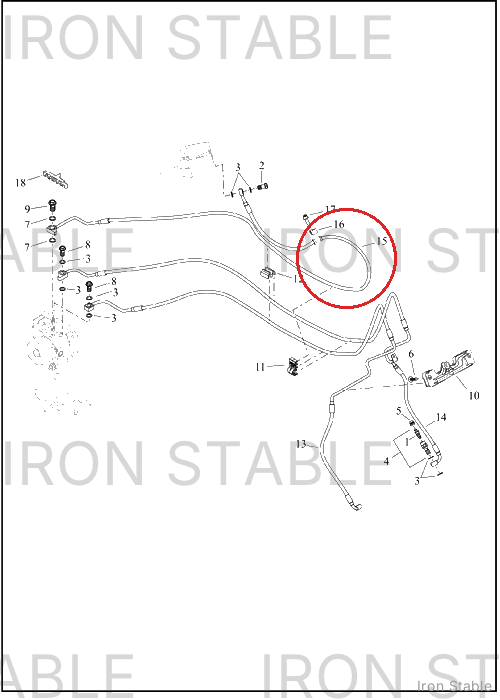 Harley-Davidson Brake Line, Fr M/C-To-Abs, Clear