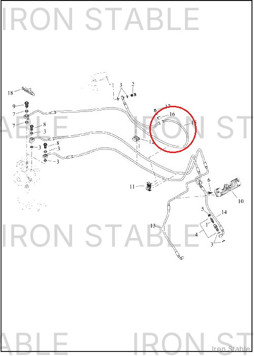 Harley-Davidson Brake Line, Fr M/C-To-Abs, Smk