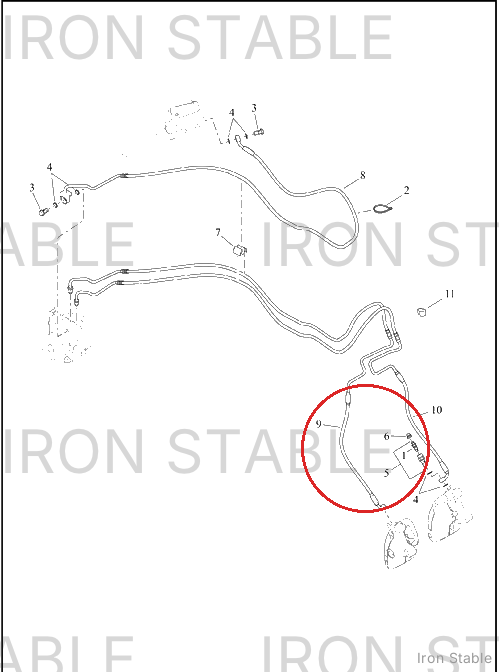 Harley-Davidson Brake Line, Ehcu To Fr Rh Calip