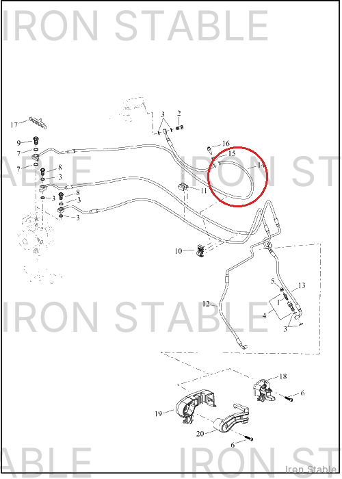 Harley-Davidson Brake Line, Fr M/C-To-Abs, Smk