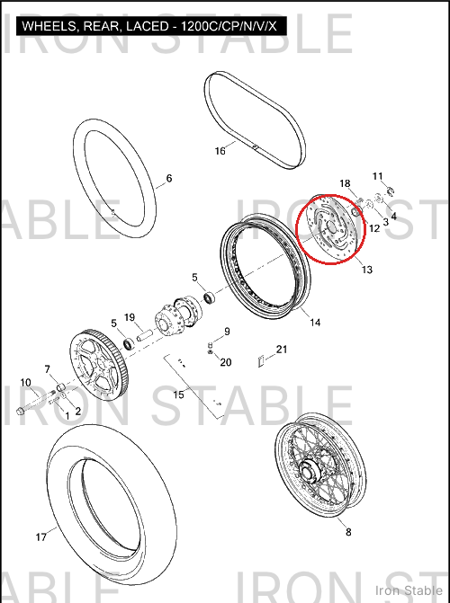 Harley-Davidson Brake Disc, Lh/Rr