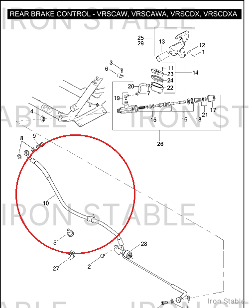 Harley-Davidson Brakeline Assembly, Rr