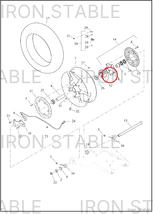 Harley-Davidson Comp Cush, Whl Sprkt, Isolator, 