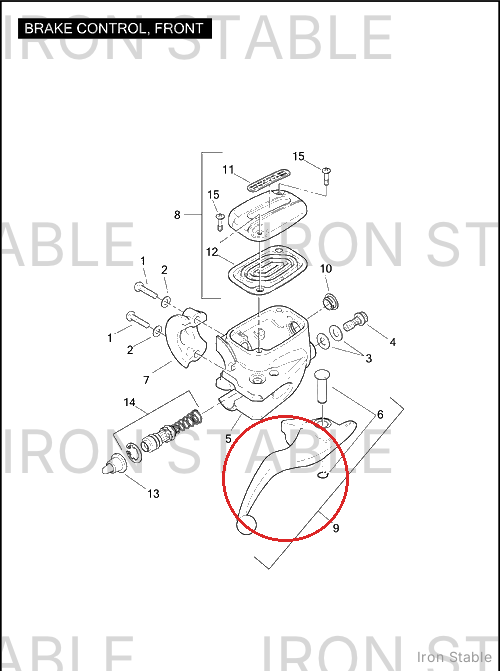 Harley-Davidson Lever, Fr Brake, Assembly, Chrome
