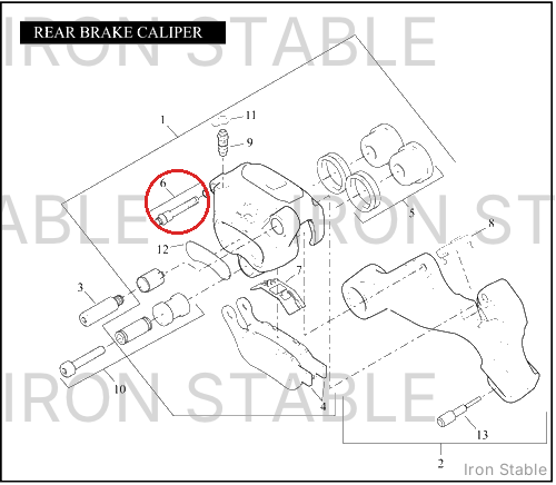 Harley-Davidson Pin W/O-Ring, Brakepad/Rr Calip