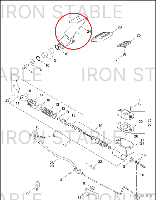Harley-Davidson Lever Assembly, Ftbrake
