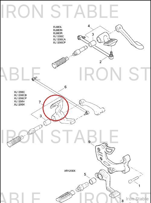 Harley-Davidson Brake Pedal Assembly, Rr