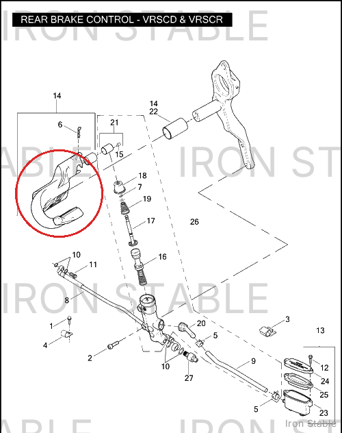 Harley-Davidson Brakepedal Assembly, Rr