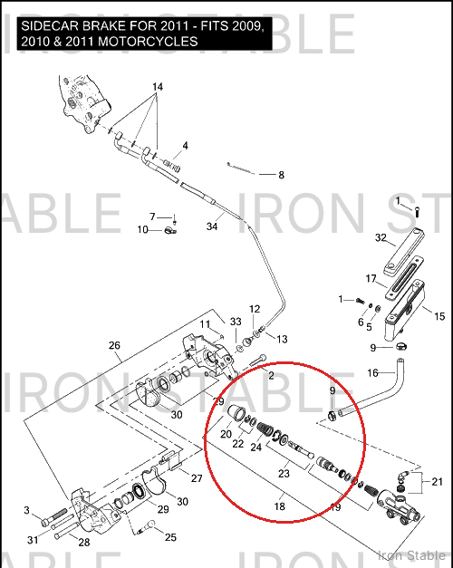Harley-Davidson Master Cyl Assembly, Rr