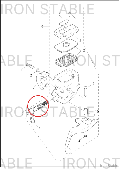Harley-Davidson Brake Ma Cyl Sub-Component, X
