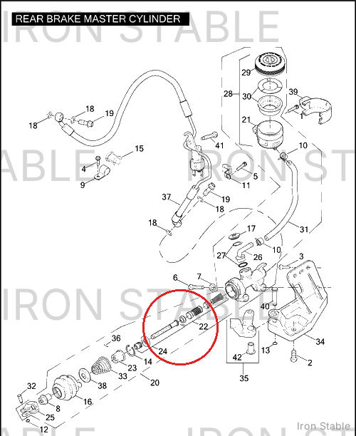 Harley-Davidson Kit Rebuild, Rr/Master Cyl, Xl