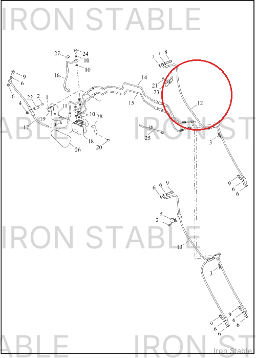 Harley-Davidson Brake Line, X