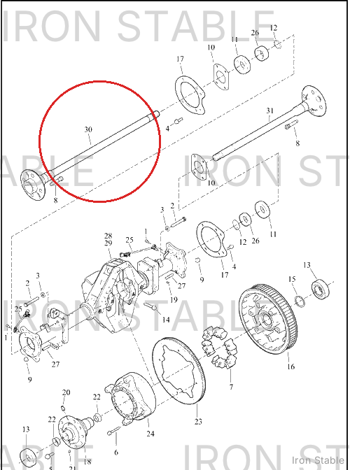 Harley-Davidson Kit, Axle, Driveshaft, Rh