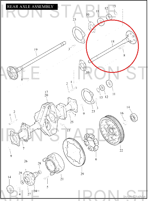 Harley-Davidson Kit, Axle, Driveshaft, Lh