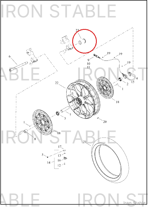 Harley-Davidson Nut, Axle, 131rr