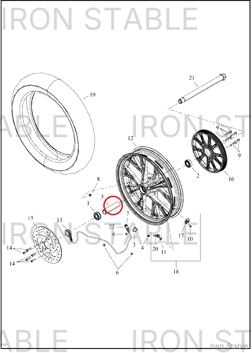 Harley-Davidson Spacer, Fr Whl Bearing, Plated