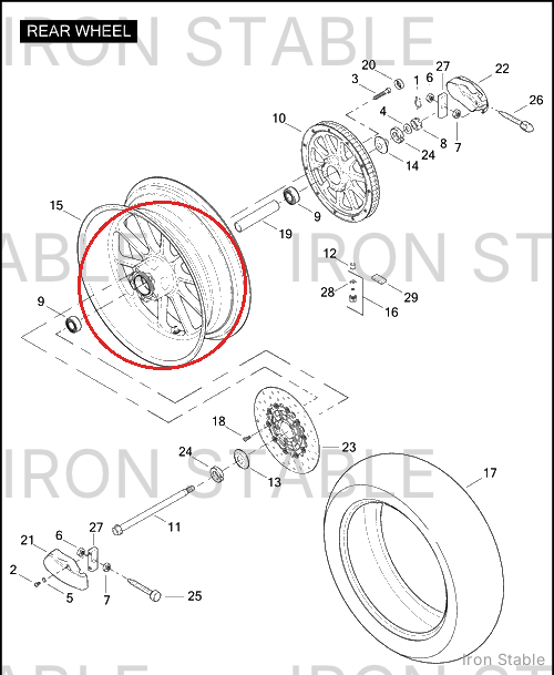 Harley-Davidson Kit-Whl Install, Rr, .75 In.axle