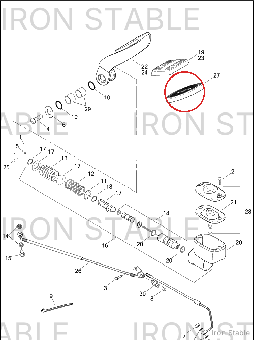 Harley-Davidson Pad, Brakepedal