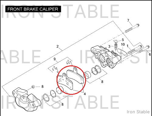 Harley-Davidson Kit-Brake Pads, Front Caliper