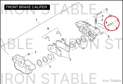 Harley-Davidson Mounting Bolt, Upr Caliper