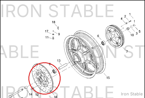 Harley-Davidson Kit-Brake Disc, Rr