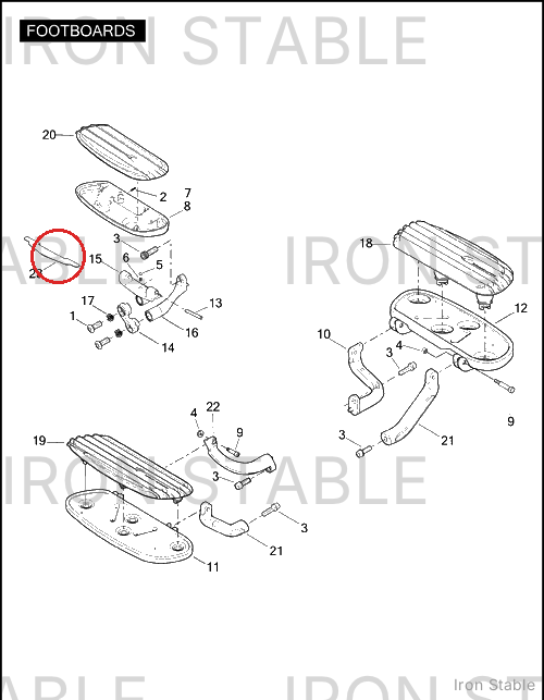Harley-Davidson Pad, Rubber