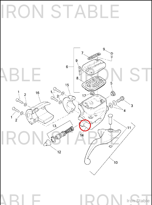 Harley-Davidson Brake Ma Cyl Assembly, Sil Lvr