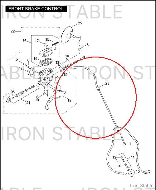 Harley-Davidson Brakeline Assembly, Front