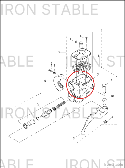 Harley-Davidson Master Cyl Assembly, Front Brake