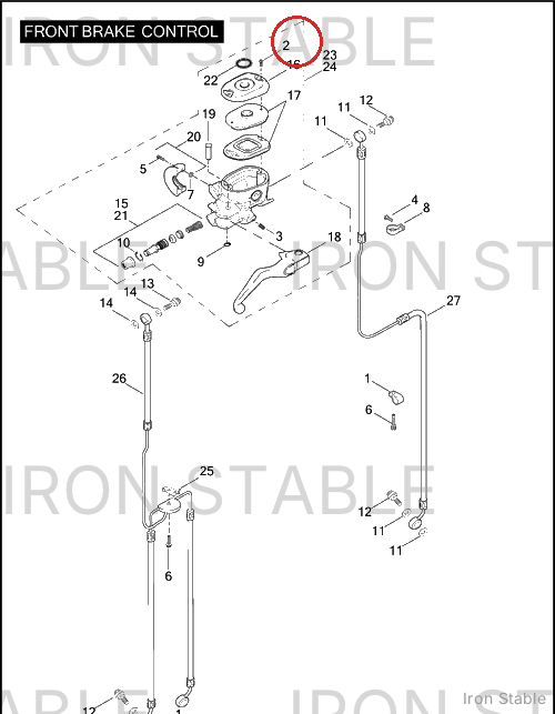 Harley-Davidson Master Cyl Assembly, Front/Dual