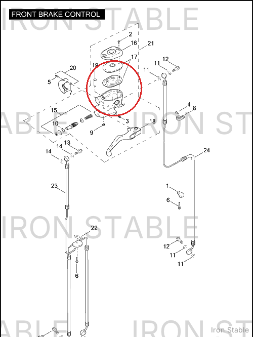Harley-Davidson Master Cyl Assembly, Front/Dual, Dot 4